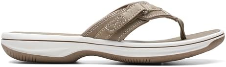 Clarks Women's Breeze Sea Flip-Flop, Taupe Synthetic, 9 - 1