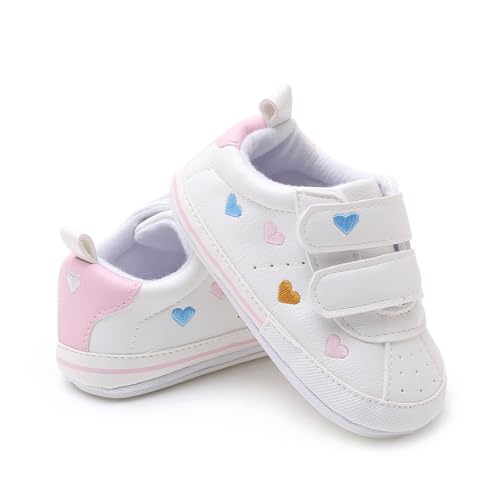 Image of RVROVIC Baby Boys Girls Anti-Slip Sneakers Soft Ankle Boots Toddler First Walkers Newborn Crib Shoes