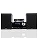 Sharp XL-B530 Micro Component 200W Max Power Wireless Bluetooth Audio Streaming & MP3/CD Player Speaker System + Remote, USB Port, AM/FM Stereo Digital Tuner, Aux Input, Black Oak