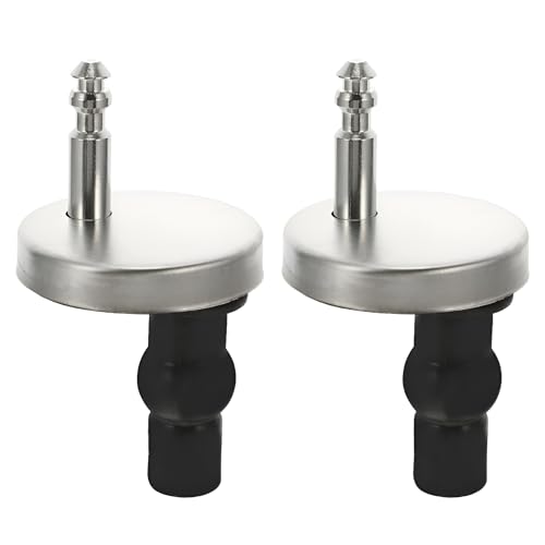 Image of Elegant Casa Western Toilet Soft Close Seat Cover QQ Hinges Quick Release Repairing Kit Spare Part Accessories With Screws, Nuts, Washers Clamp White Color 1 Pair Set Hinge 55 Mm, 10L x 5W CM)-1 Pair