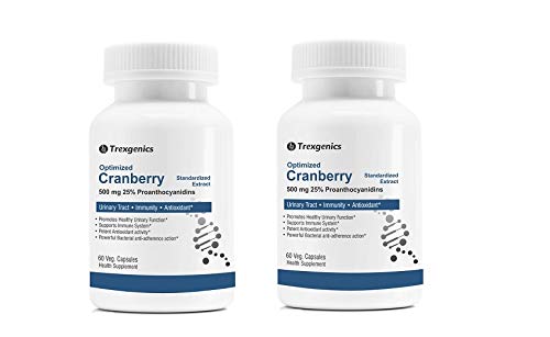 Trexgenics® Optimized CRANBERRY (25% Proanthocyanidins) 500mg Urinary Tract, Immunity,Antioxidant (60 Vcaps) (2)-image-3