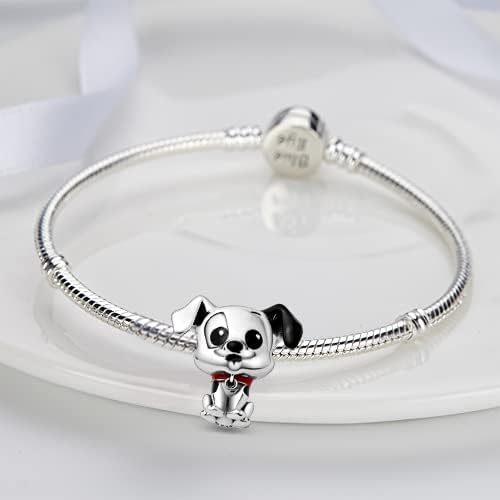 MICOO 925 Sterling Silver Clip Cubic Zirconias Beads Charms for Bracelets and Necklace,2pc Double Gifts for Mums, Couples and Sisters - Image 5