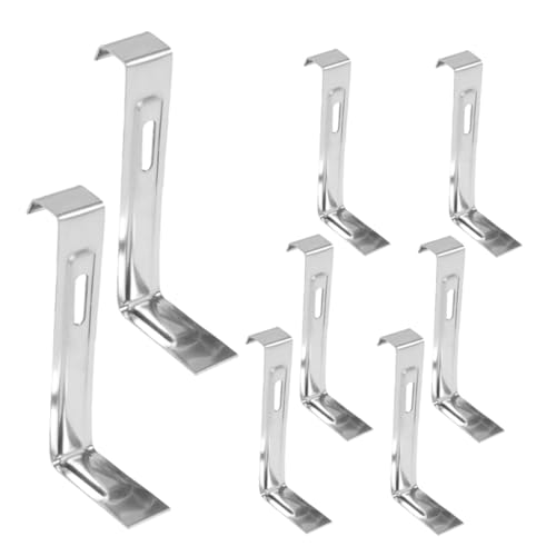 SHINEOFI 8 Piezas Gancho de Fijación para Tejas Inoxidable Clips Antideslizantes para de Seguro y Resistente para Tipo de Cubiertas