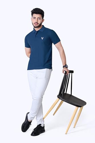 Image of Men's Premium Polo T-Shirt | Classic Collar | Smooth Finish | Half Sleeve Casual Wear (XS to 3XL)