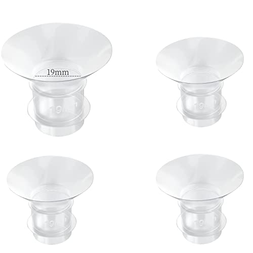 Image of Flange Inserts 19mm for Medela,Spectra 24mm Shields/Flanges,Compatible with Momcozy S12 Pro/S9 Pro/S9/S12 Wearable Breast Pump,Reduce 24mm Nipple Tunnel Down to 19mm,4PCS