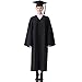 GraduatePro Graduation Cap Gown 2025 Black Tassel with Gold Stole Cord Tassel Photo Charm Ornament for High School Collge University Black 45