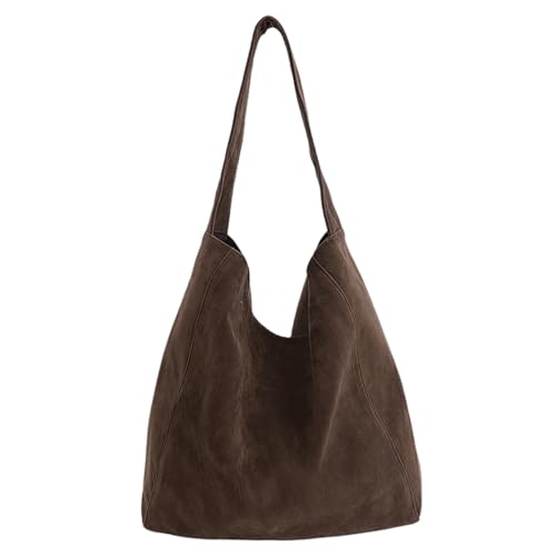 Sac en daim marron grand volume pour organiser votre journée