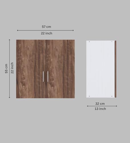 Image of SPECIALITY PANELS 2 Door Modular Wall Mounted Kitchen Cabinet with Adjustable Shelf Space Saving Storage Unit Durable Engineered Wood Cupboard for Kitchen Living Room Furniture | DIY Assembly