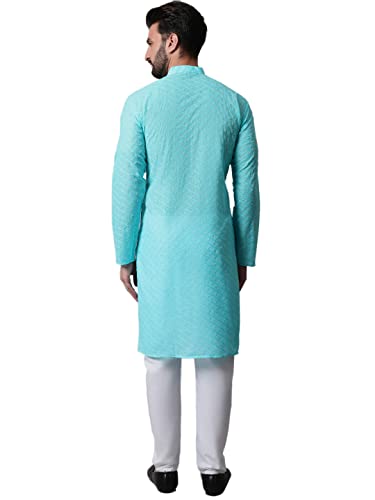 Image of Jompers Men's Regular Fit Cotton Embroidered Kurta Set