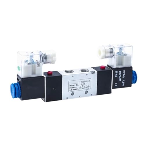 Électrovanne 4V220-08 double tête régule la pression sans coupure pour automatisme robuste - 2