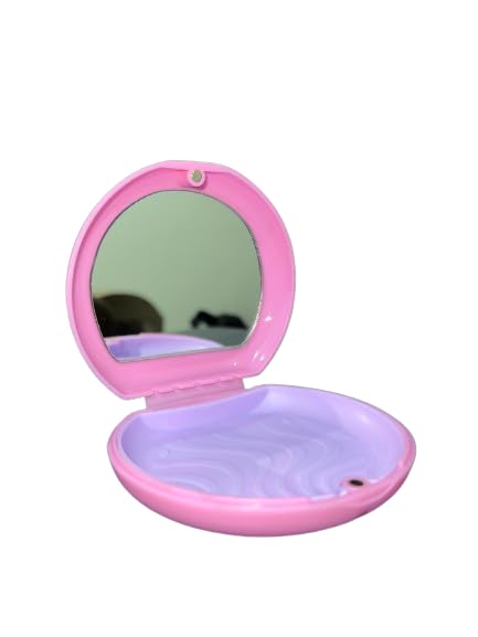 Premiume Aligner Case with Mirror,Aligner Box,Mouth Guard,Multi-purpose Box Pink-image-1