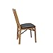 Stakmore True Mission Wooden Folding Chairs with Padded Seats, Set of 2 - No Assembly Foldable Dining Chairs, Steel Folding Mechanism, Upholstered Cushion, Space-Saving, Fruitwood Frame