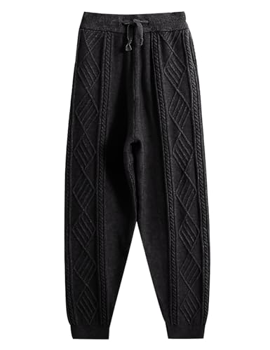 Gihuo Women's Cable Knit Sweater Pants Long Harem...