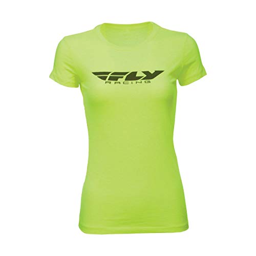 Fly Racing Unisex-Adult Corporate Ladies Tee (Neon Yellow, Large)