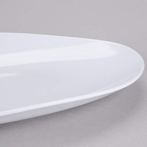 G.E.T. OP-1813-W Heavy-Duty Shatterproof Plastic Oval Melamine Serving Platter, 18" x 13", White