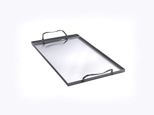 ALL'GRILL - Bandeja para Barbacoa de Acero Inoxidable con 2 Asas (39,5 x 19 x 1 cm)