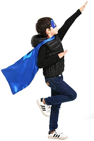 Miniatura 5 de Superhero Capes with Mask and Wristbands Superhero Dress up Costumes Christmas Halloween Birthday Party for Kids Gifts