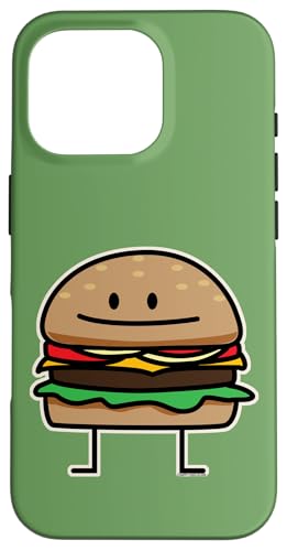 チーズバーガー ハンバーグ ひき肉 牛肉 チーズパン スマホケース iPhone 16 Pro 用