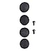 Replacement Doorbell Button for Video Doorbell Pro, Silicone Doorbell Cover Compatible with Black and Fluorescent Green Options, 4-Pack with Screws(Black)