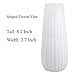 Gemseek 8 inch White Ceramic Flower Vase, Table Vase for Living Room Home Decor, Wedding Centerpieces/Arrangements