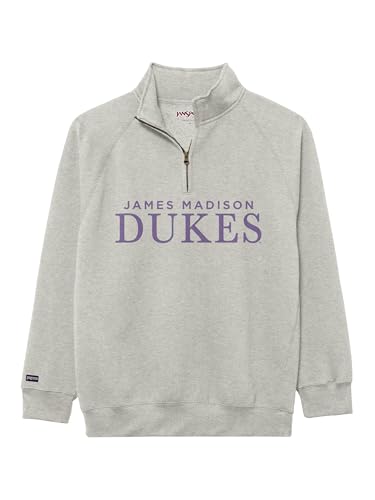 JanSport NCAA Officially Licensed Rival Quarter Zip Sweatshirt, Long Sleeve Unisex 1/4 Zip, Cotton-Polyester Blend with Stand-Up Collar Design & Tapered Raglan Sleeves, Full Chest Embroidered Design