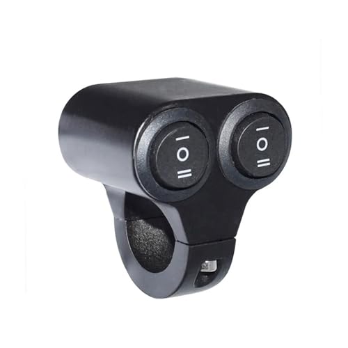 Bouton de guidon moto ON-OFF-ON double commande pour phares antibrouillard et warning