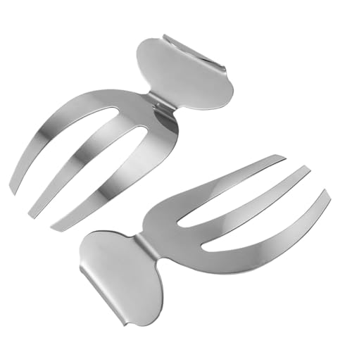 Toyvian Set da 2 Forchette da Insalata in Acciaio Inossidabile, Piccole Forchette da Cucina per Servire e Condire, Strumenti Portatili per Insalate Fresche in Casa e Ristoranti