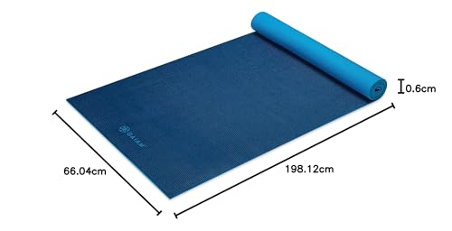 Image of Gaiam Yoga Mat - Solid Color Exercise & Fitness Mat for All Types of Yoga, Pilates & Floor Exercises (68 inch x 24 inch x 4mm or 6mm Thick)
