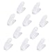 NAIZY Juego de 10 zapateros ajustables en 3 alturas, organizador de zapatos de plástico, ahorro de espacio, color blanco