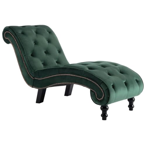 Genérico Diván de Terciopelo Verde,Mobiliario,Sillas,Divanes,Verde,18.1 kg,248610