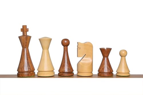 Piezas de ajedrez rusas con peso – Cono de ajedrez minimalista con 2 reinas extra, juego...
