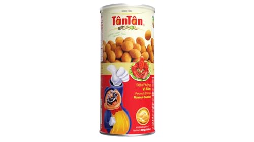 Image of 2 Packs - Shrimp Flavour Peanuts - Dau Phong Vi Tom - 7 Oz per Can with 2 Cans per Order