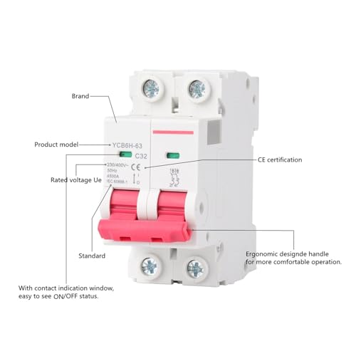 Disyuntor de 4.5kA de capacidad de ruptura y 400V para carril DIN 3