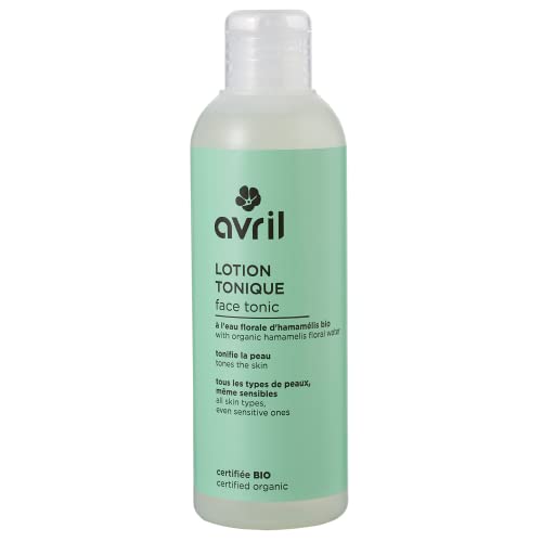 Avril - Lotion Tonique Visage Bio - Eau Florale d'Hamamélis Bio - Tout Type de Peau, Même Sensible - 99% d'Origine Naturelle - Certifié Bio Ecocert - Produit Végan, Fabriqué en France - 200ml