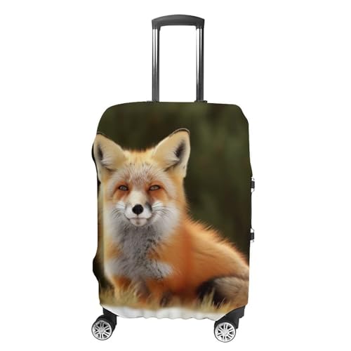 Funny Fox Luggage Cover, Elastic Luggage Protector Fits 19-32in Suitcases, Washable & Anti-Scratch Suitcase Cover for Men Women XL