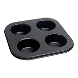 Muffin Pan,4-Hole Non-Stick Bakeware Muffin Top Baking Pan Cupcake Baking Pan Heavy Duty Carbon...