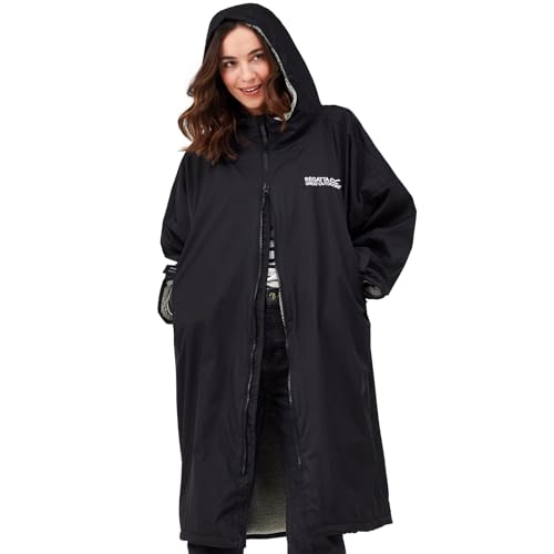 Regatta Unisex Adult Waterproof Robe Outdoor Lifestyle Robes, Borg Lined Changing Robe with Hood - Perfect for Outdoor Water Activities