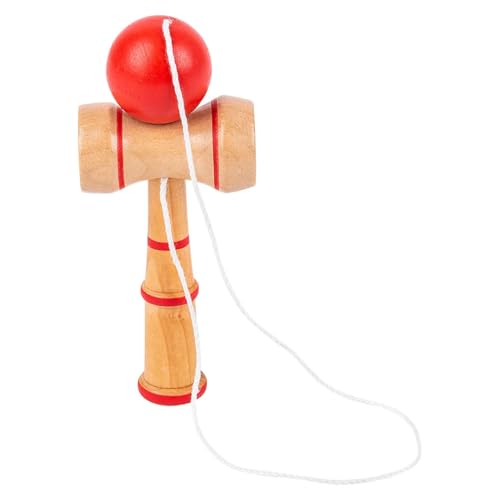Curious Minds Busy Bags Set of 3 Wood Skill Game Toys - 1 Kendama, 1 Ball and Cup Catch Game, 1 Paddle Ball Score - Small Wood Ball and Cup Wooden Mexican Yo Yo Toy Yoyo Skill Trick Toy Kids Teens