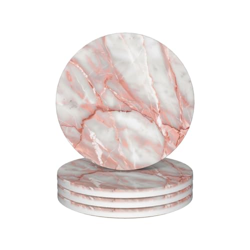 CozyNest Pink Marble 4‑Piece Set