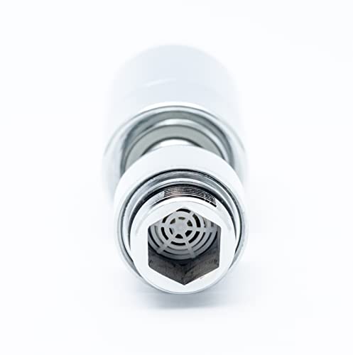 Luftsprudler aus Metall, kompatibel mit IKEA M18.5 Wasserhähnen mit 2 Modi/Strahlarten, 360 Grad drehbar und 80 Grad neigbar, integrierter Filter. BLUMKRAFT