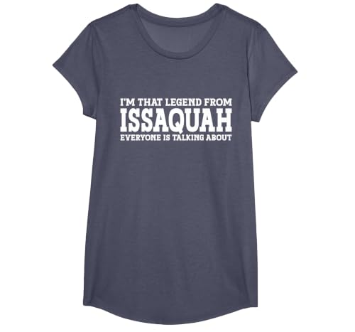 Issaquah Hometown WA Washington Home Roots City Issaquah T-Shirt, Girls, Heather Blue, Large