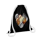Imprimé en France Fabulous Sac de Gym en Coton Noir Escargot minimaliste Planche Biologie Illustration Ancienne 12 Litres