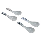 Cucharas soperas, cucharas soperas chinas de cerámica, cucharas soperas asiáticas, cuchara japonesa blanca grande para ramen pho wonton salin miso