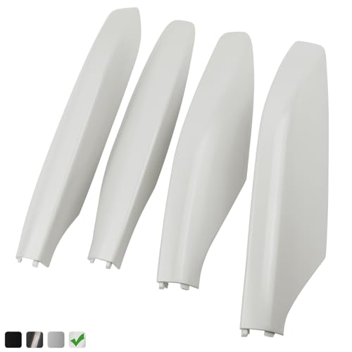 Osompar Roof Rack Rail Leg End Cover Shell 4pcs (White Pearl) for Lexus GX470 Toyota Land Cruiser Prado FJ120 2003-2009 Replaces 63491-60060-A0 63492-60040-A0 Front Rear Left Right Side
