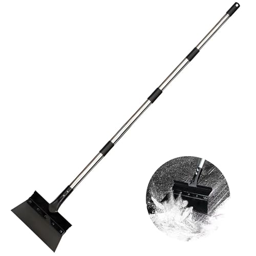 Multifunktionale Gartenschaufel Flache Schaufel Eiskratzer mit 160 cm Stiel für Jäten, Rasenkantenschneiden, Schaben und Eisentfernung, Gartengeräte, Werkzeuge zur Straßenenteisung