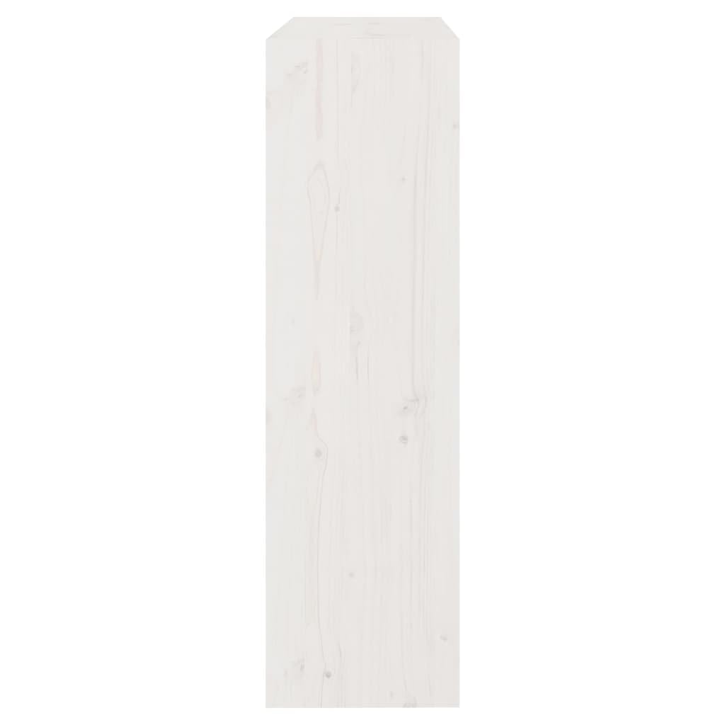 Générique Regał z litego drewna sosnowego, biały, 80 x 30 x 103,5 cm, 3-komorowy regał do przechowywania, przegroda, uniwersalna półka na książki, czasopisma i dekoracje