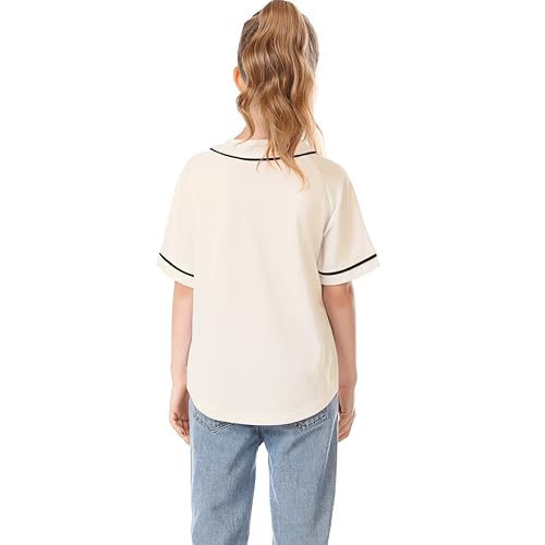 Image of Yuji Itadori Kids Baseball Jersey Button Boys Short Sleeve T-Shirts Hip Hop Fashion Casual Sports Solid Color Shirt