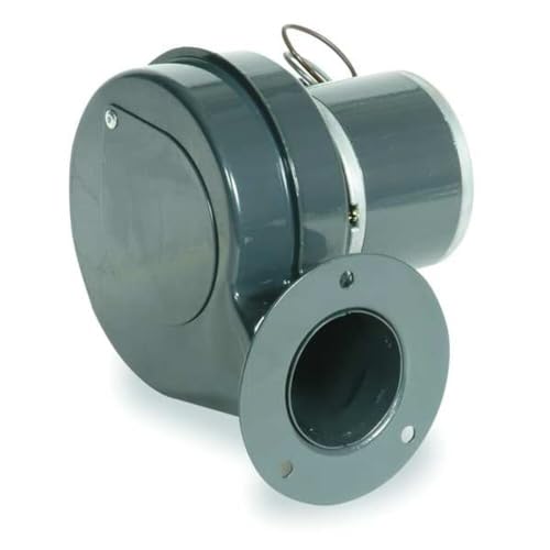 Dayton 1TDN7, 50 CFM Round Poly Inflation Blower with Damper Door