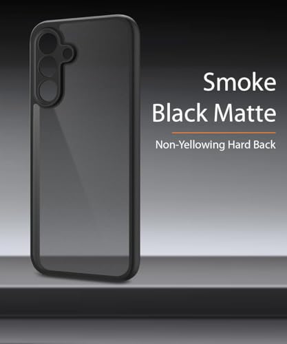Image of WOW IMAGINE Translucent Hybrid Back Case Cover for Samsung Galaxy M56 5G | Galaxy F56 5G Smoked Matte Back | Shock Proof 360 Degree Protection | Protective Hard Case - Matte Black