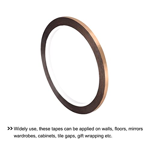 Image of MECCANIXITY Metalized Polyester Film Tape,0.12inch x 54.6yds. Adhesive Mirror Finish Decor Tape for Detailing Accent Wall,Graphic Arts,Wardrobe Crafts Tape 50m x 3mm,Rose Gold Tone